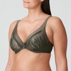 Preview: PrimaDonna Swim Aracruz Bikini top half padded deep plunge, color kaki