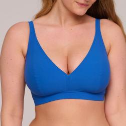 PrimaDonna Swim Aswan triangle bikini top, color delphinium cheer blue