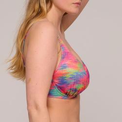 Preview: PrimaDonna Swim Cairo half padded Bikini top deep plunge, color sunset nile