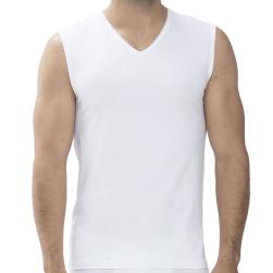 Mey Dry Cotton Herrenhemd o. Arm, Farbe weiss