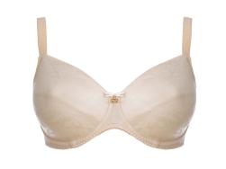 Ulla Lingerie Féminine Jasmin wire bra molded cup D-L, color powder