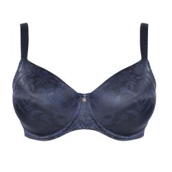 Ulla Lingerie Féminine Jasmin wire bra molded cup D-L, color midnight