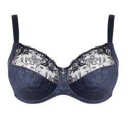 Ulla Lingerie Féminine Jasmin wire bra cup B-L, color midnight
