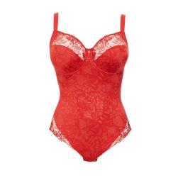 Ulla Lingerie Féminine body Jasmin B - G cup, color poppy-red