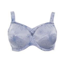 Ulla Lingerie Féminine Viola BH mit Bügel Cup H-L, Farbe taubenblau