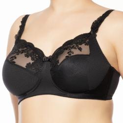 Ulla Lingerie Féminine wireless bra Ella cup D-L, color black