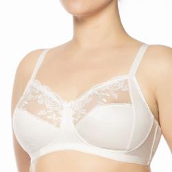 Ulla Lingerie Féminine wireless bra Ella cup D-L, color ecru