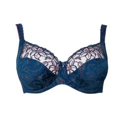 Ulla Lingerie Féminine wired bra Zoe H-L cup, color oriental blue